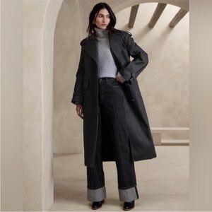 NWT! Banana Republic Black Timeless Trench Coat - Multiple Sizes💙
